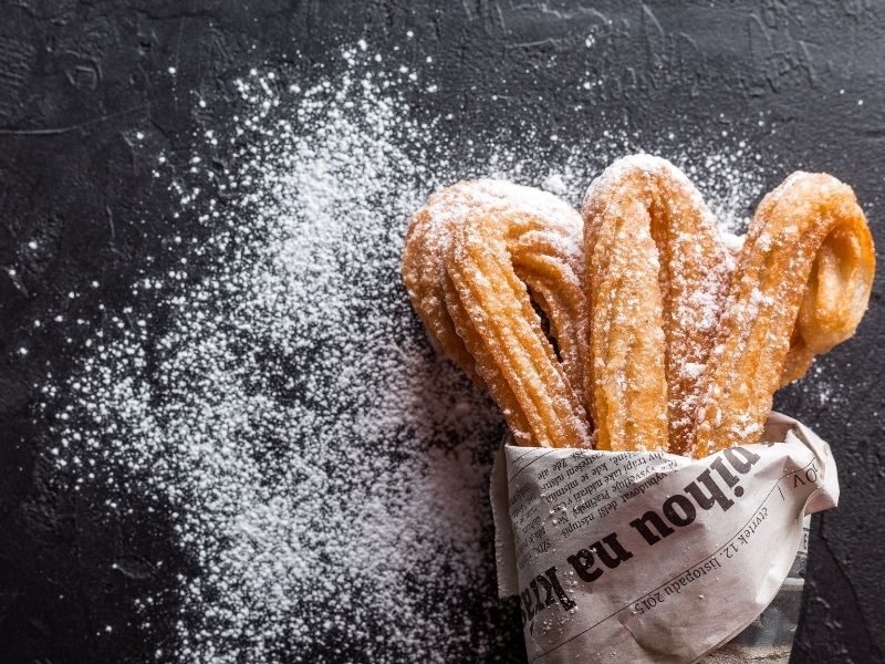 Churros crujientes en freidora de aire y sin grasa