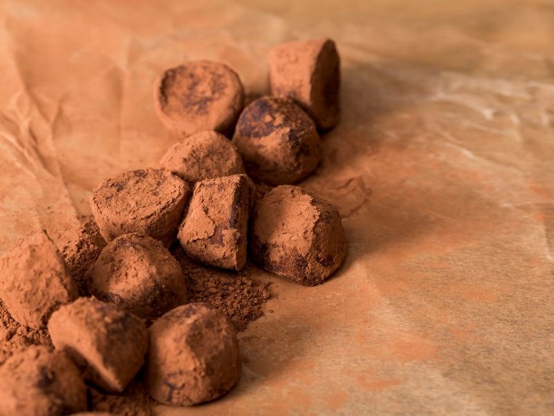 Trufas de chocolate y café para preparar en microondas