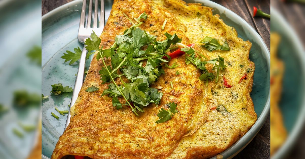 Tortilla de espinacas y cebolla